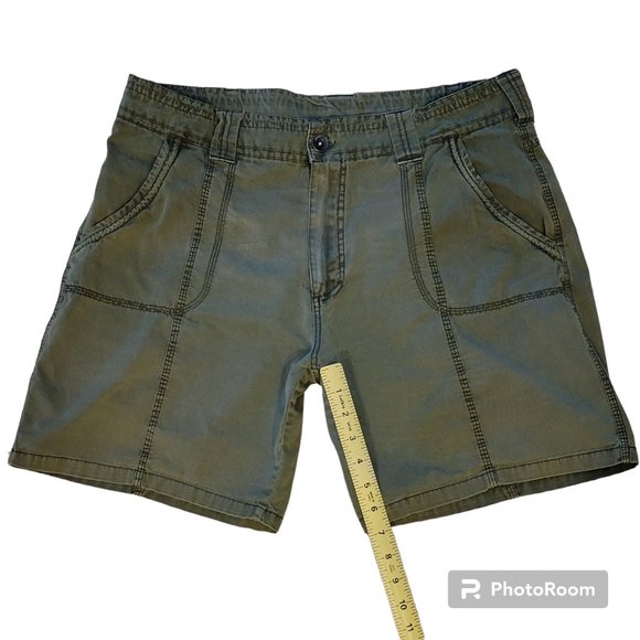 Stillwater Supply Co. Army Green Flat Front Hiking Shorts 7" Inseam Size 10 - Picture 7 of 9